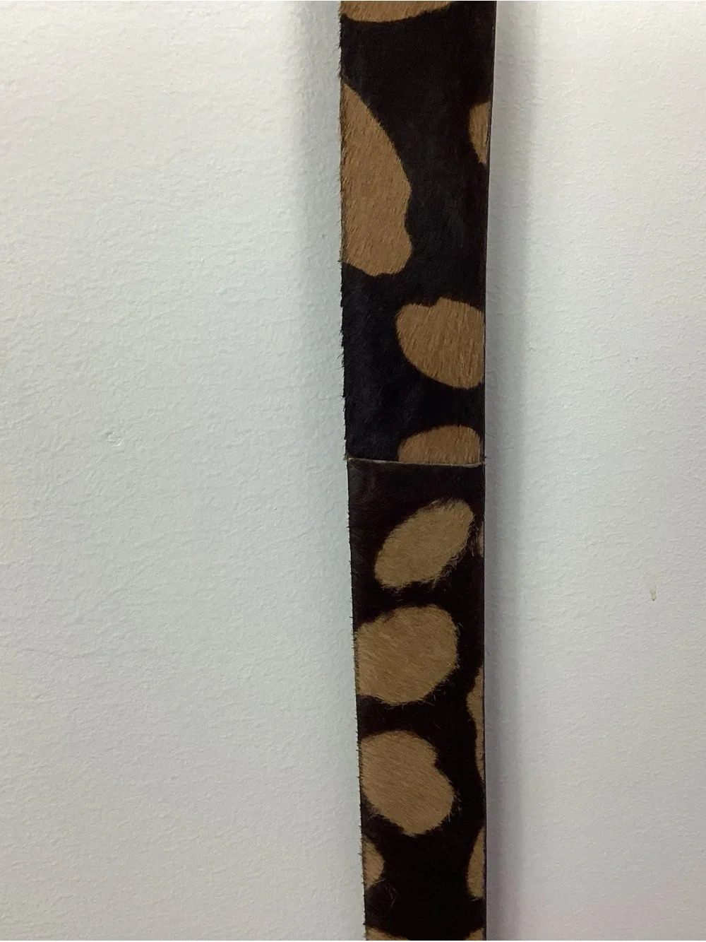 J. Crew Animal Print Calf Hair Leather Belt Size S